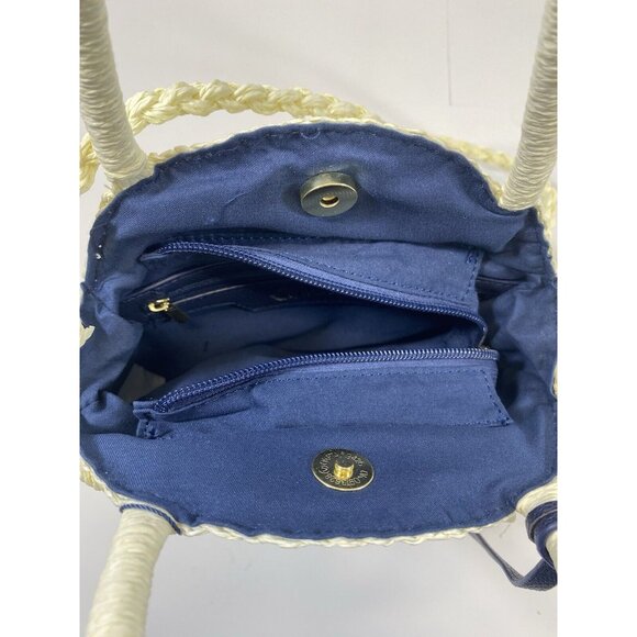 NWT Wonder Small Natural Woven Straw Round Crossbody Shoulder Bag Purse - Picture 7 of 9